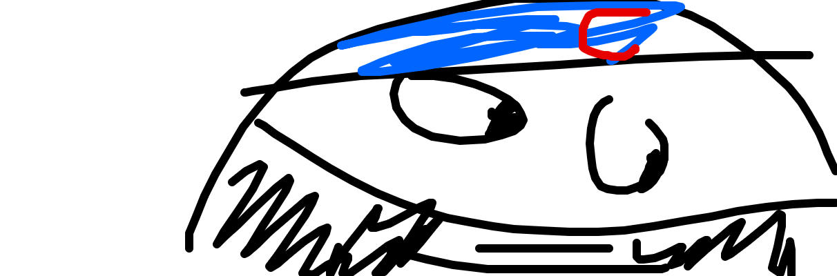 Blue Streak, Borrowed Face, a drawing by noch nicht