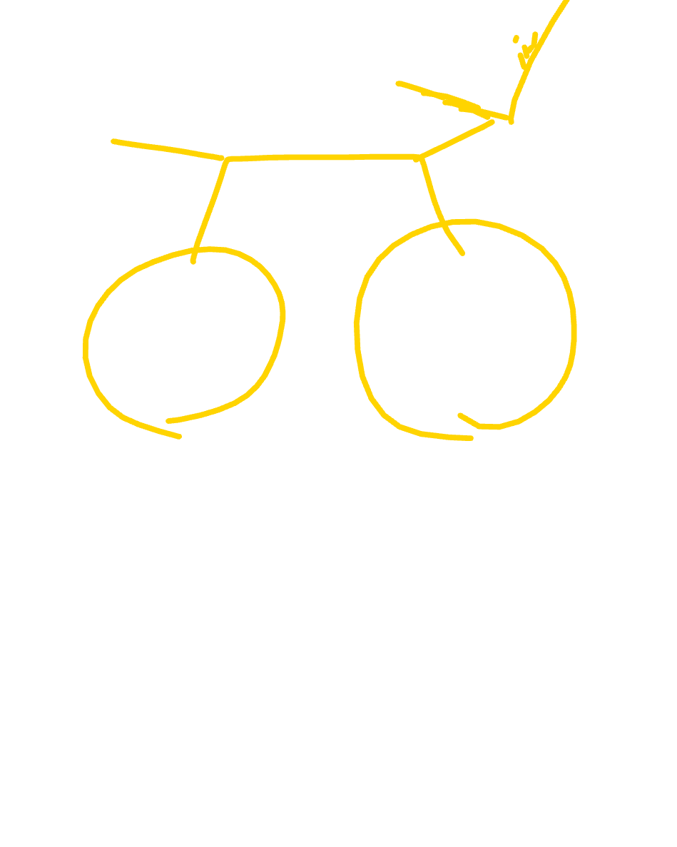 Two Wheels, No Ground, a drawing by Taiwo Adebisi