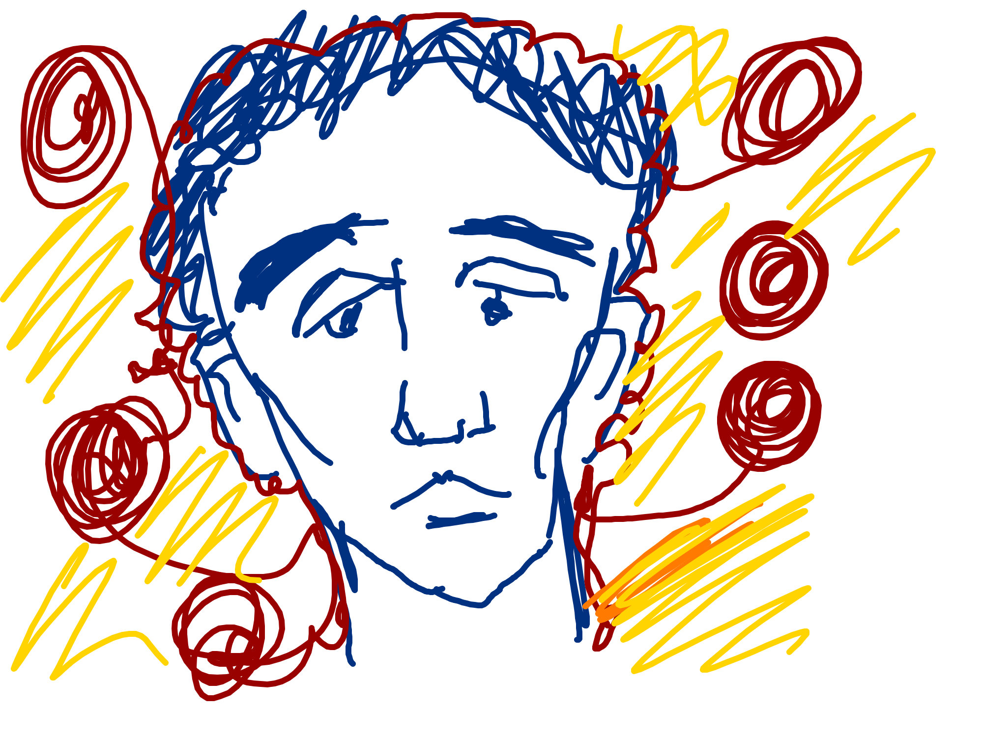Noise Around a Face by Adrian