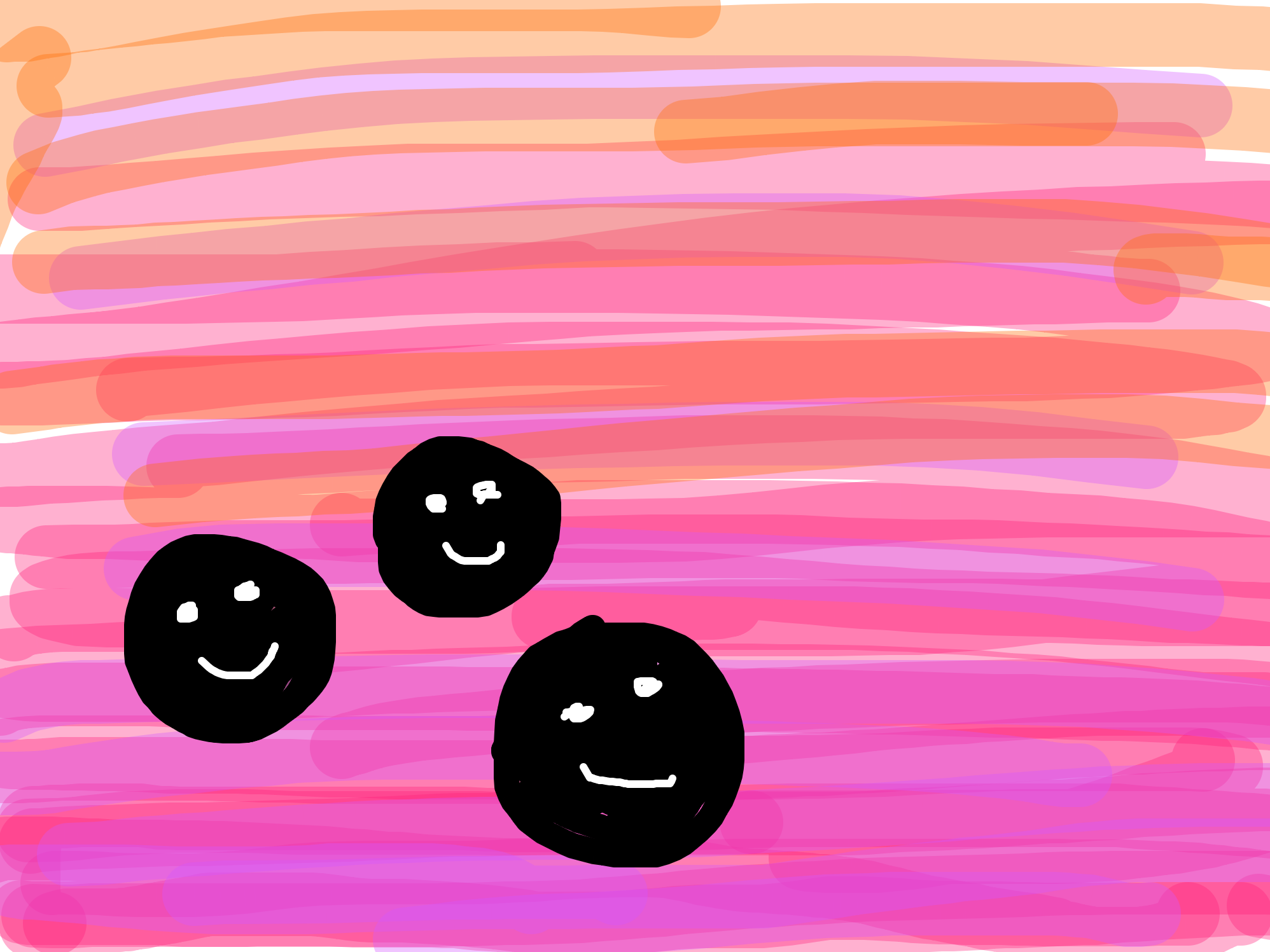 Three Blobs Convene Below by Sarah B