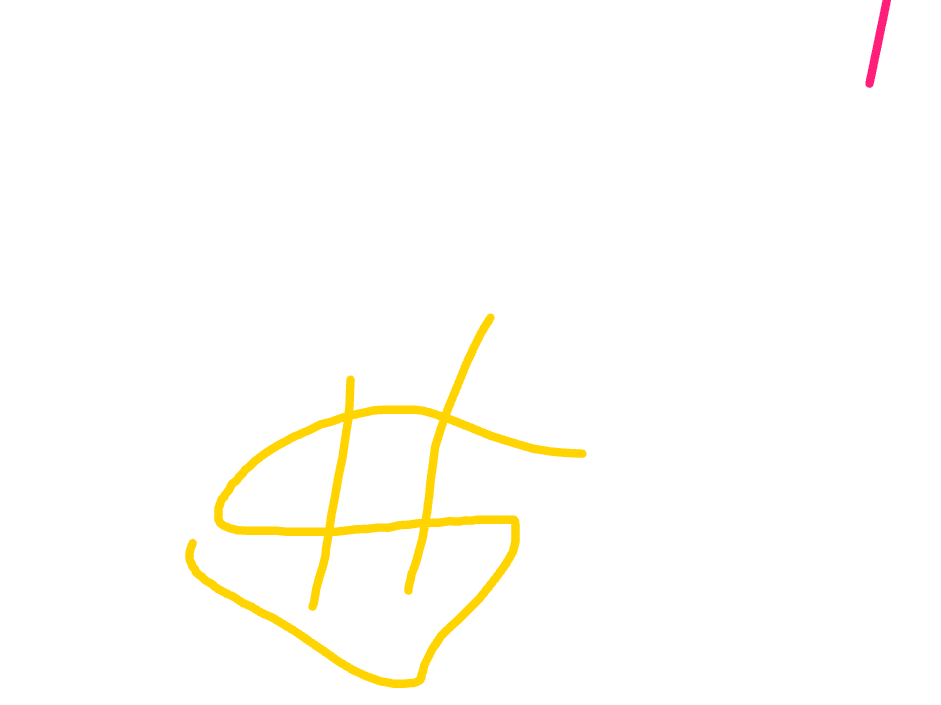 Crossing With Yellow Weight, a drawing by Taiwo Breslin