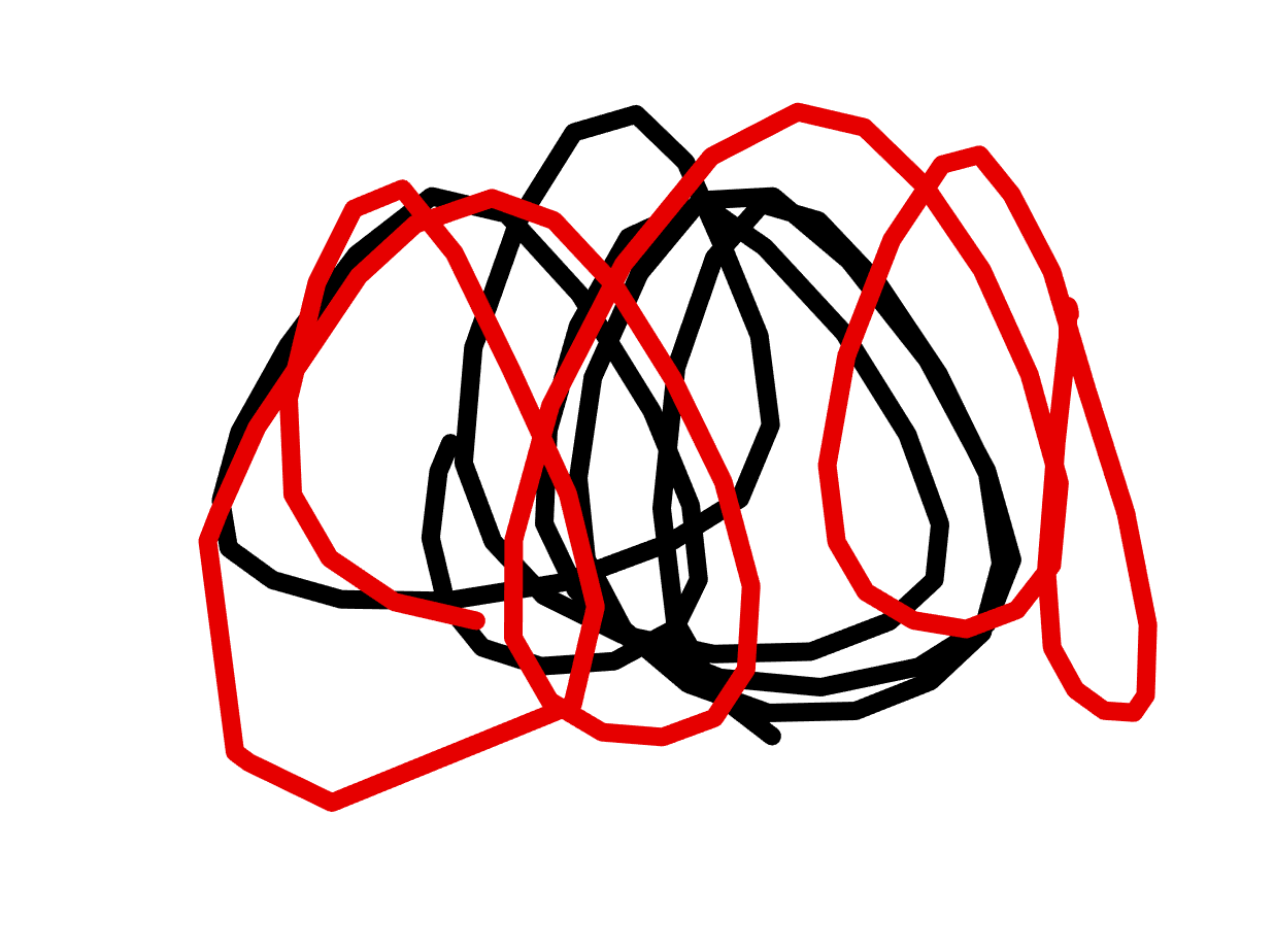 Entangled Frequencies in Red by Tomoko Ali