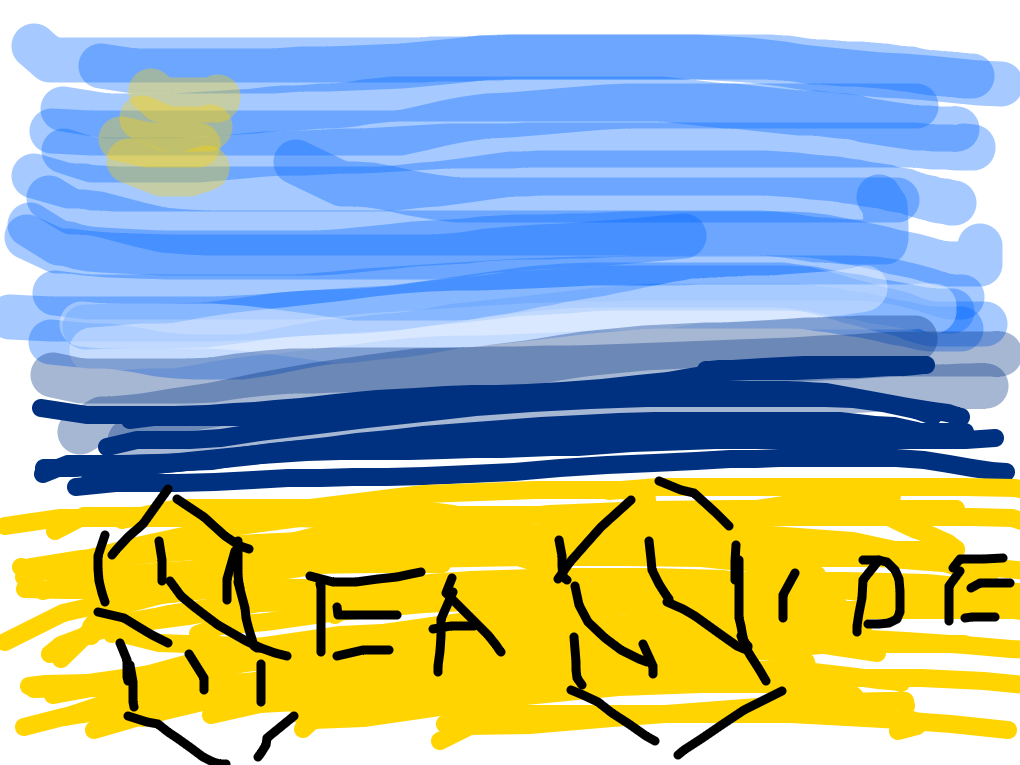 Seaside Under Flat Horizon by Aidan