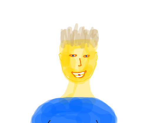 Man In Blue Smiling by Tomasz Adeyemi