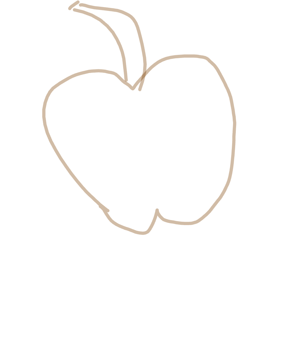 Apple With Leaf Study, a drawing by Theo Adeyemi