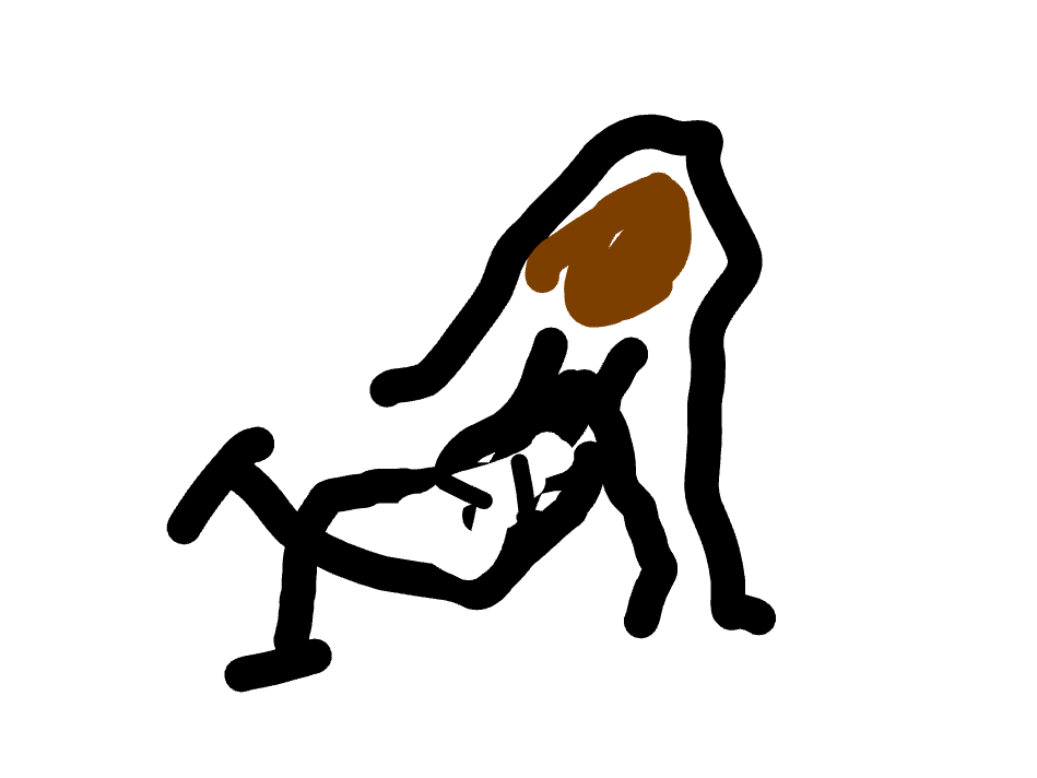 Two Figures Mid-Struggle by Naza