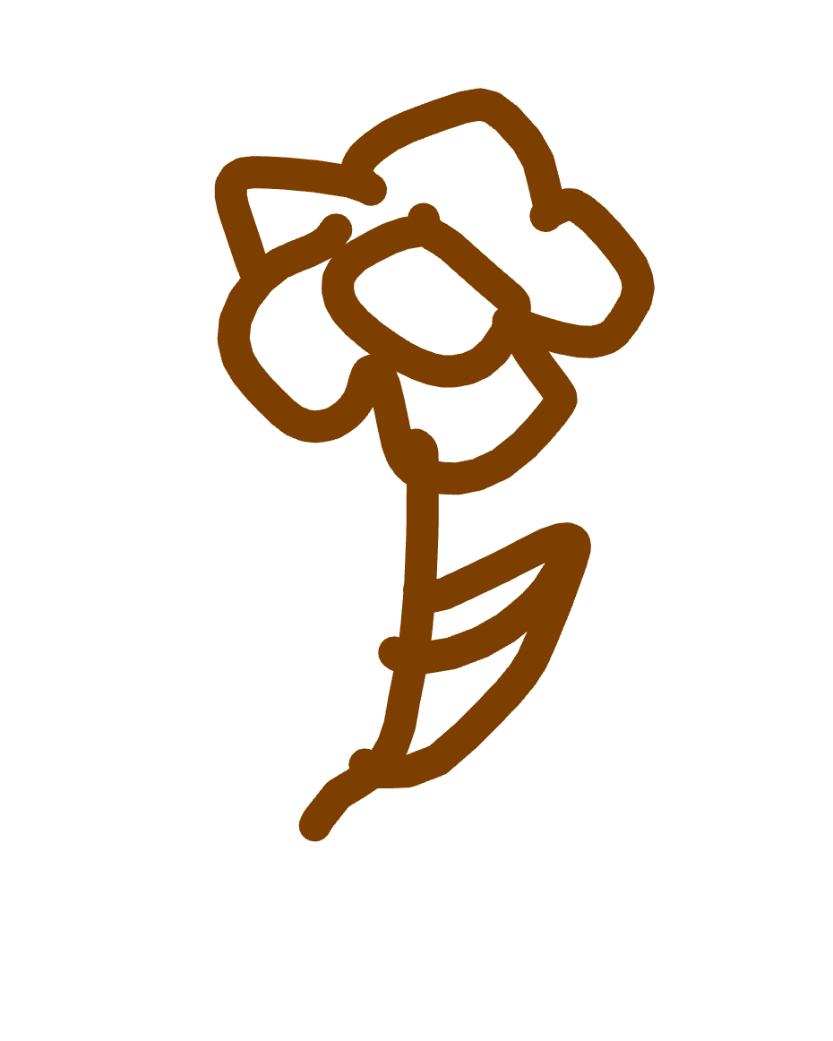 Flower With Serious Intentions, a drawing by Parveen Okafor