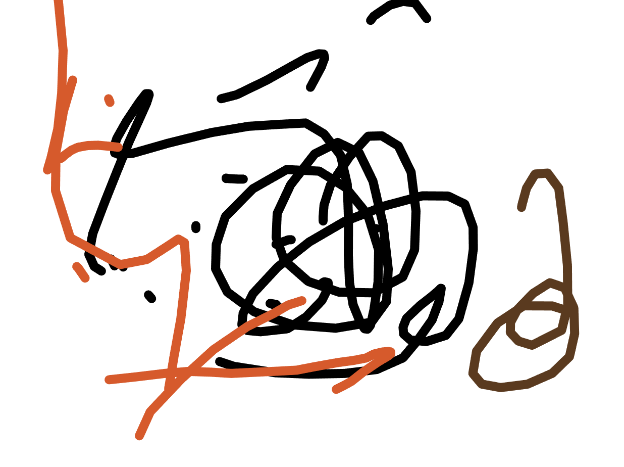 Tangled Forms in Rust, a drawing by Leila Lopez
