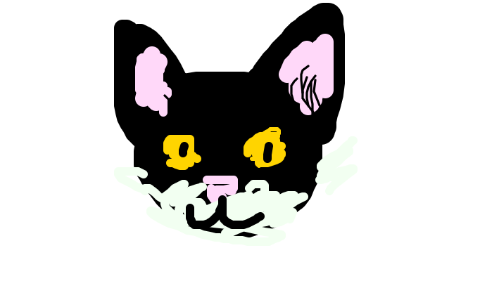 Black Cat With Golden Eyes by carl!