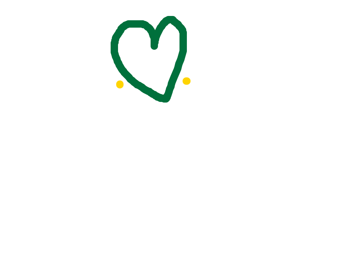 Green Heart With Yellow Punctuation by sh