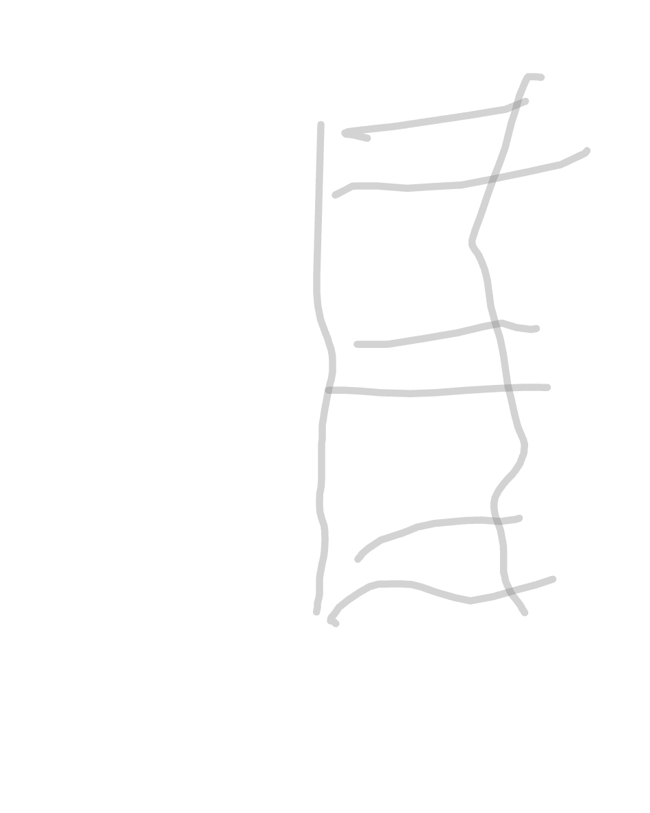 Vertebrae After the Fall, a drawing by Adebayo Firth