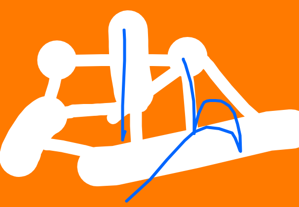 Two Figures, Orange Field by Kai Costa