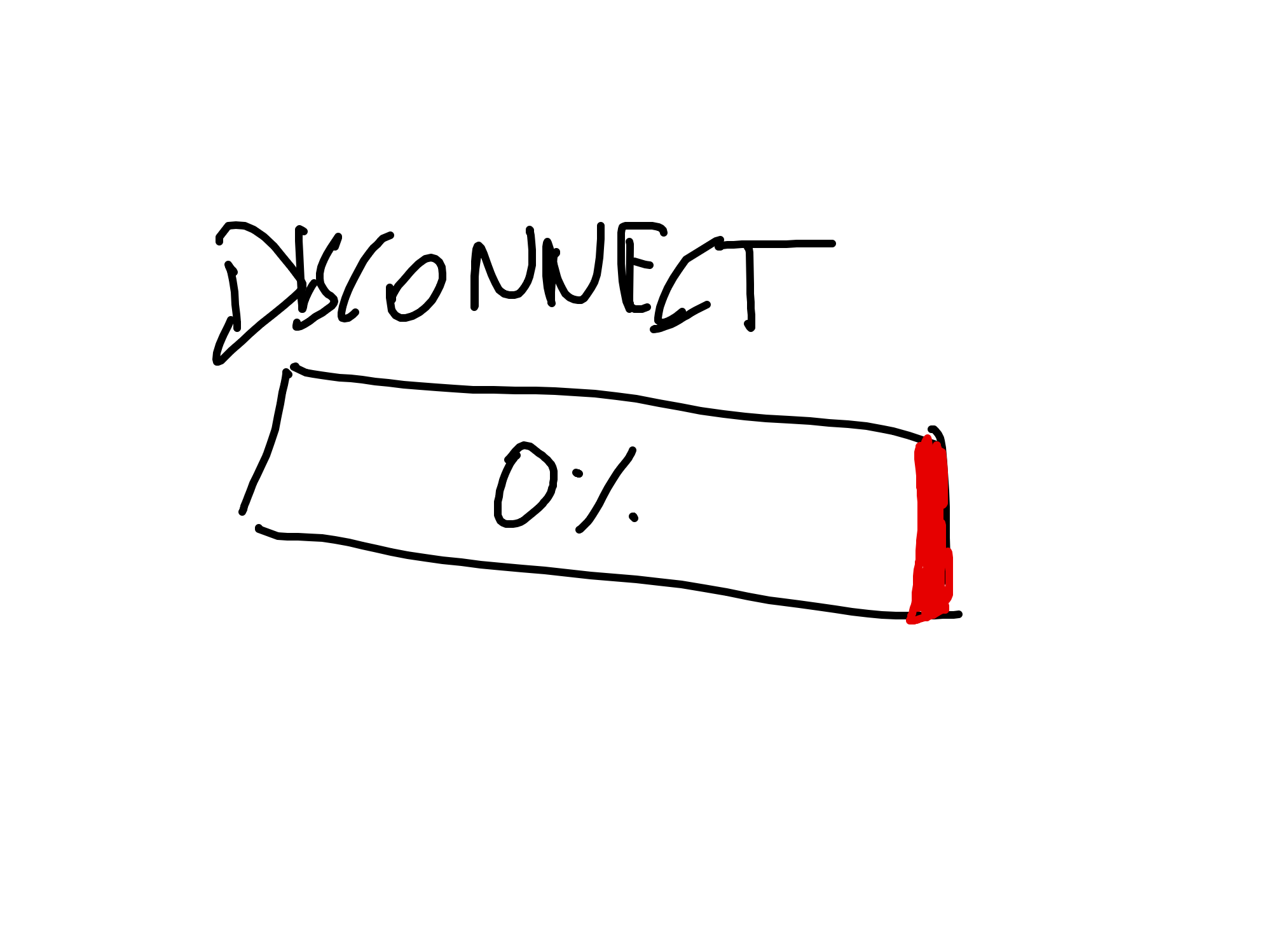 Disconnect, Zero Percent Complete by Declan Osei