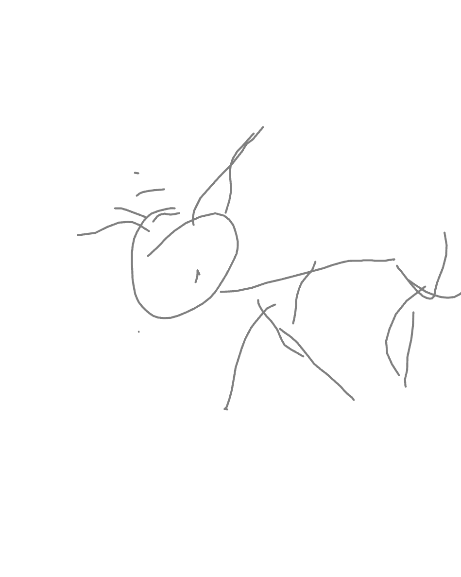 Cat Running Across Something, a drawing by Celestine Addo