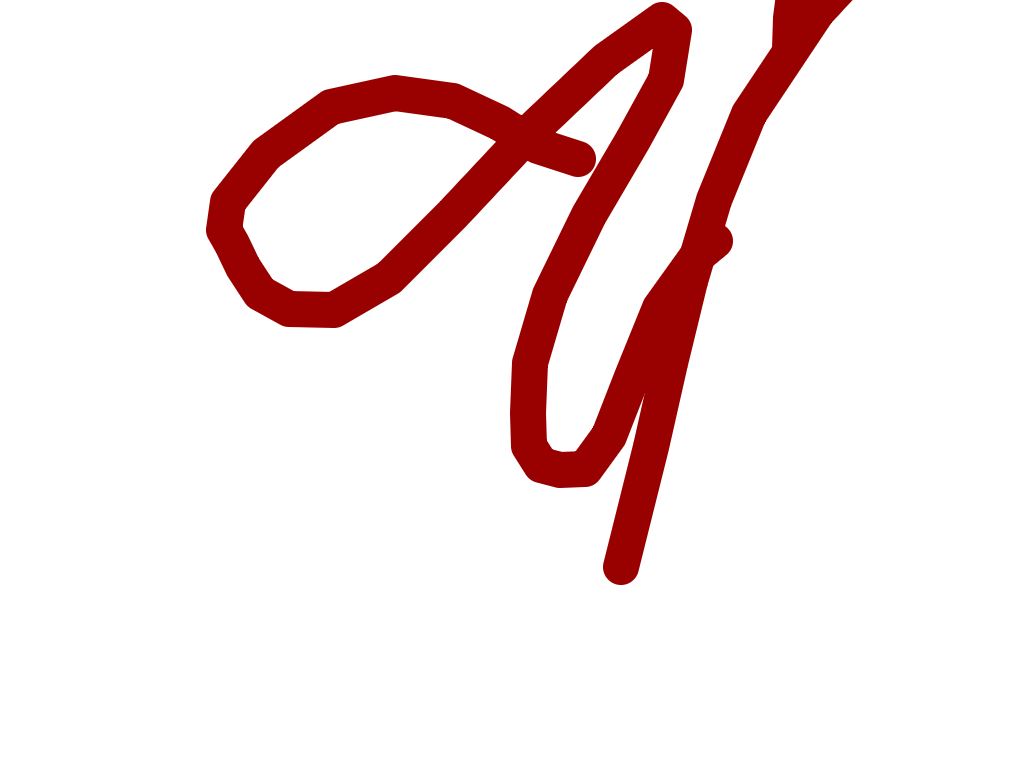 Crimson Loop With Descending Stroke by Banana
