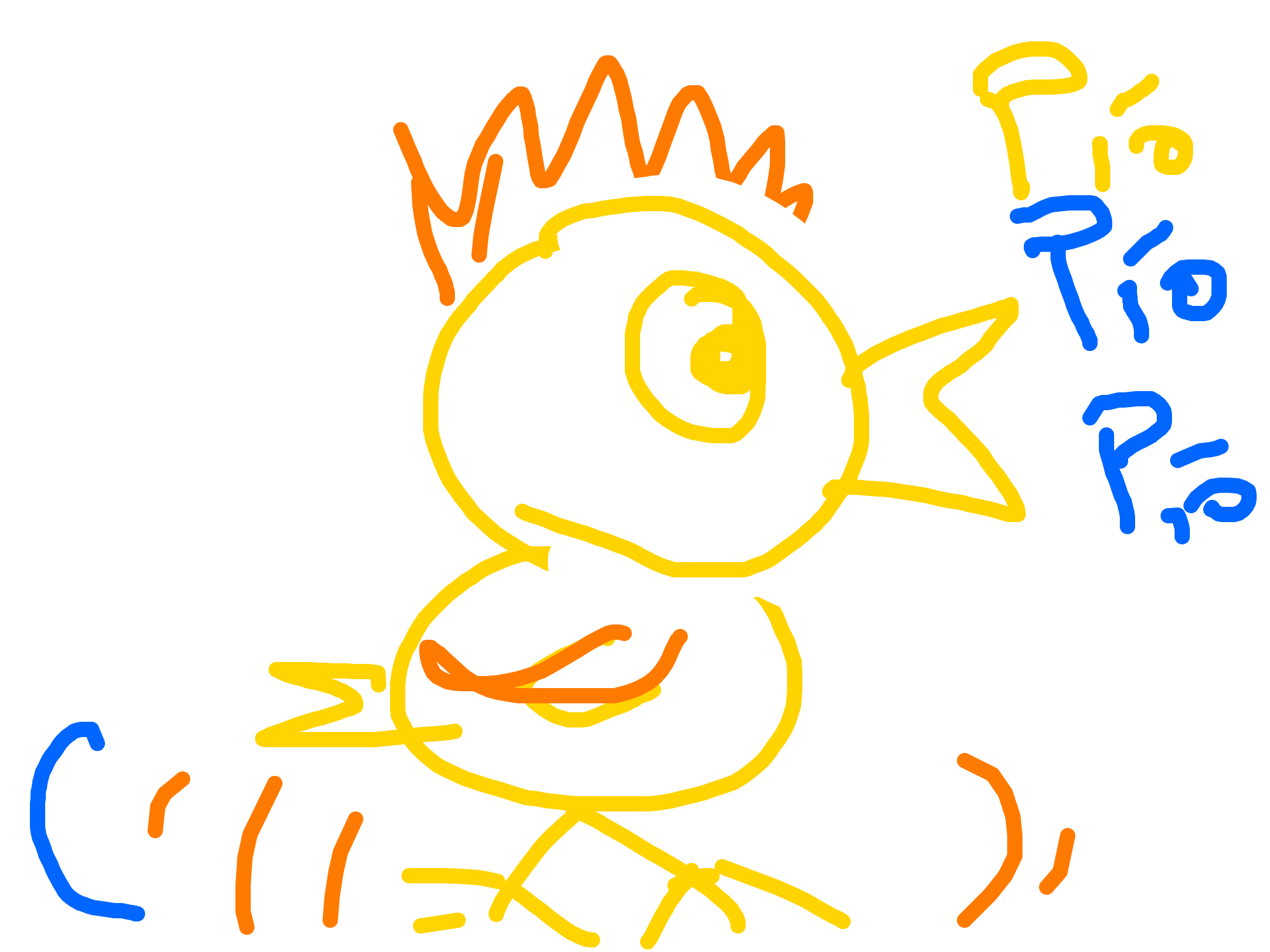 Yellow Chick Crying Pio by Sister eggs