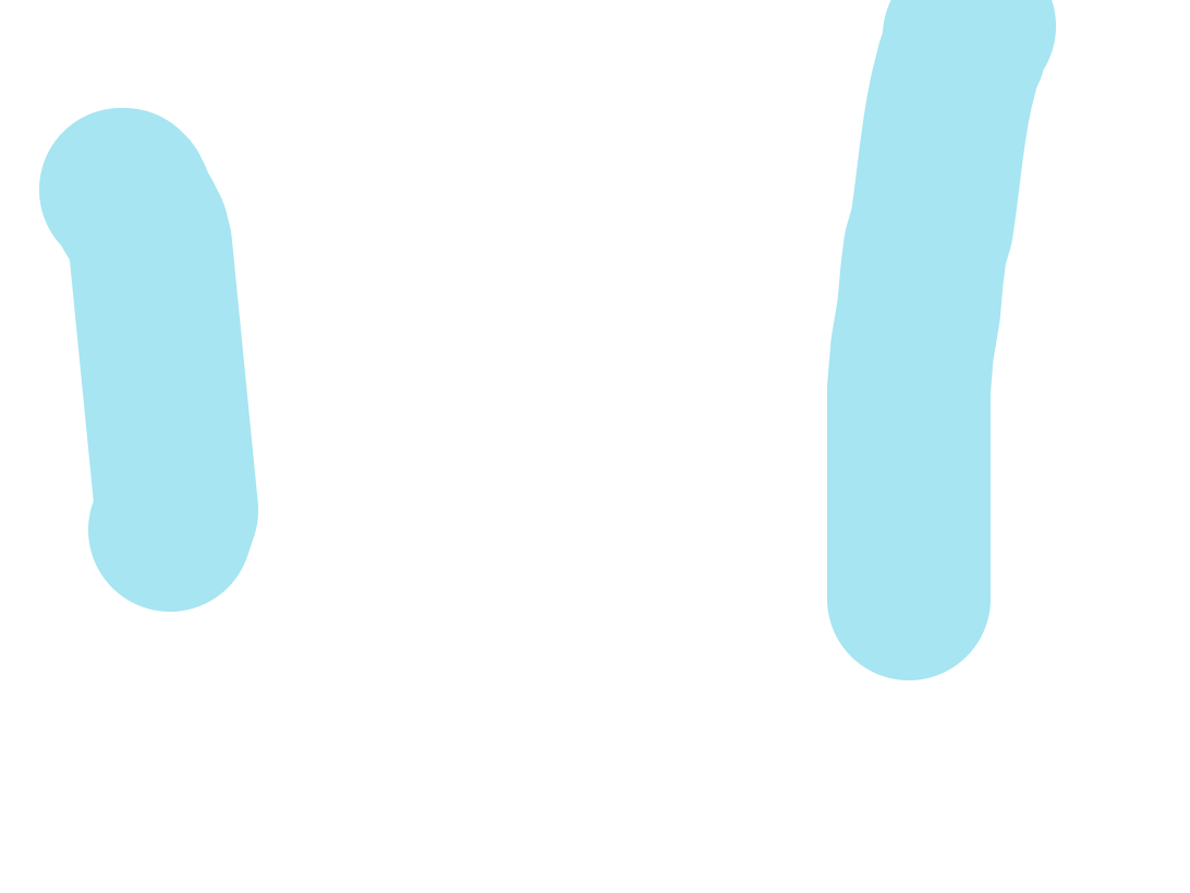 Two Strokes in Pale Blue, a drawing by Elias Kwan