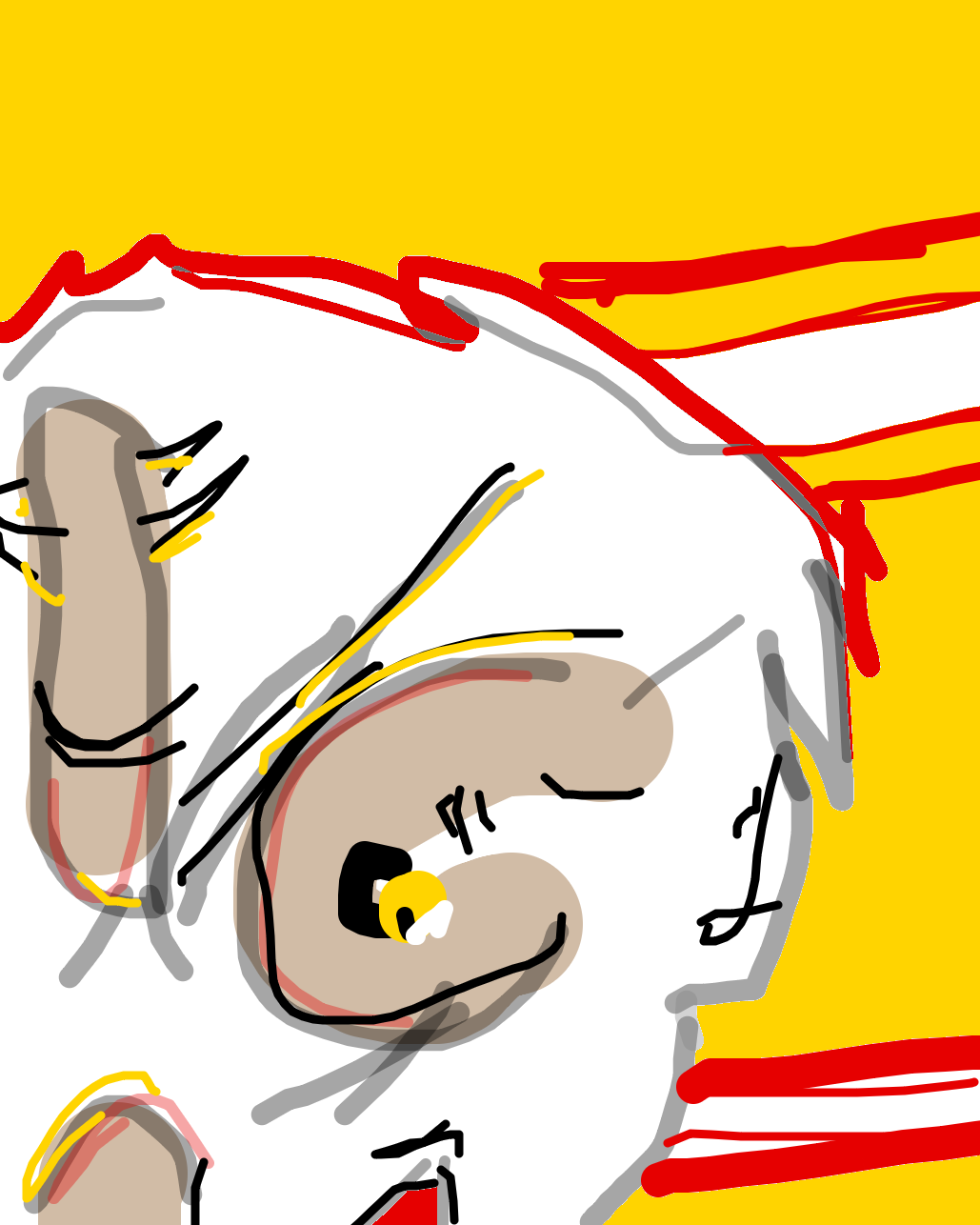 Nose, Eye, Yellow Ground by William Cottier