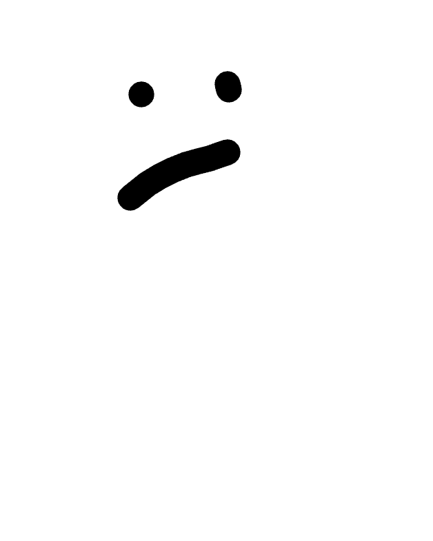 Worried Face, White Ground, a drawing by Theo Asante