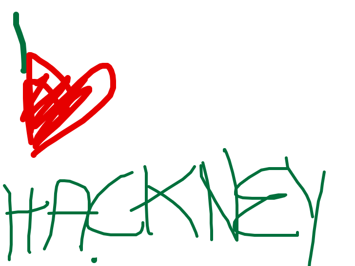 I Heart Hackney, a drawing by Blessing Okafor