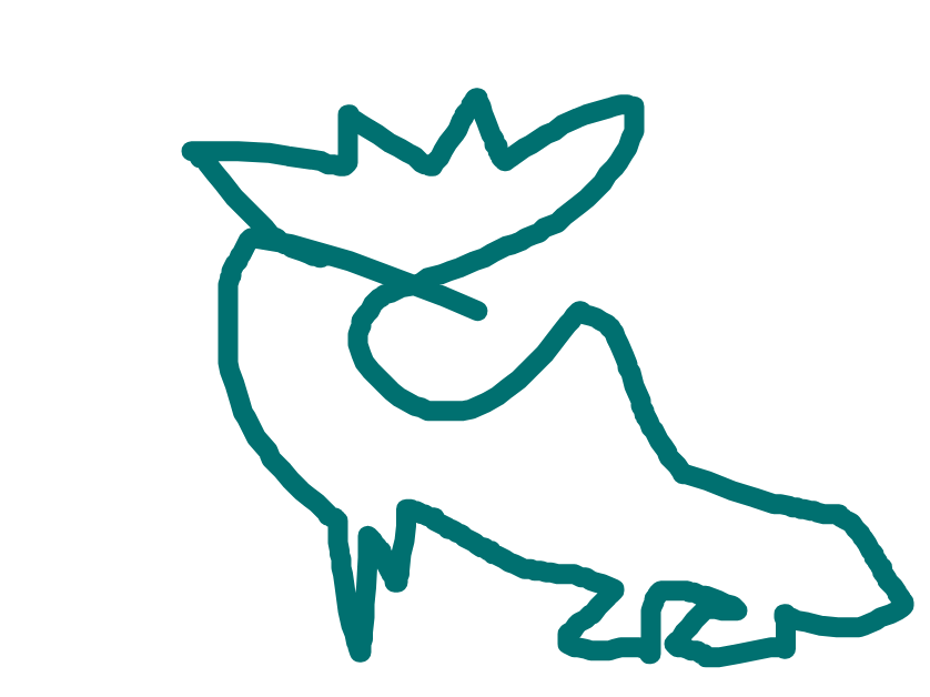 Crouching Beast With Antlers, a drawing by Emmett Sow