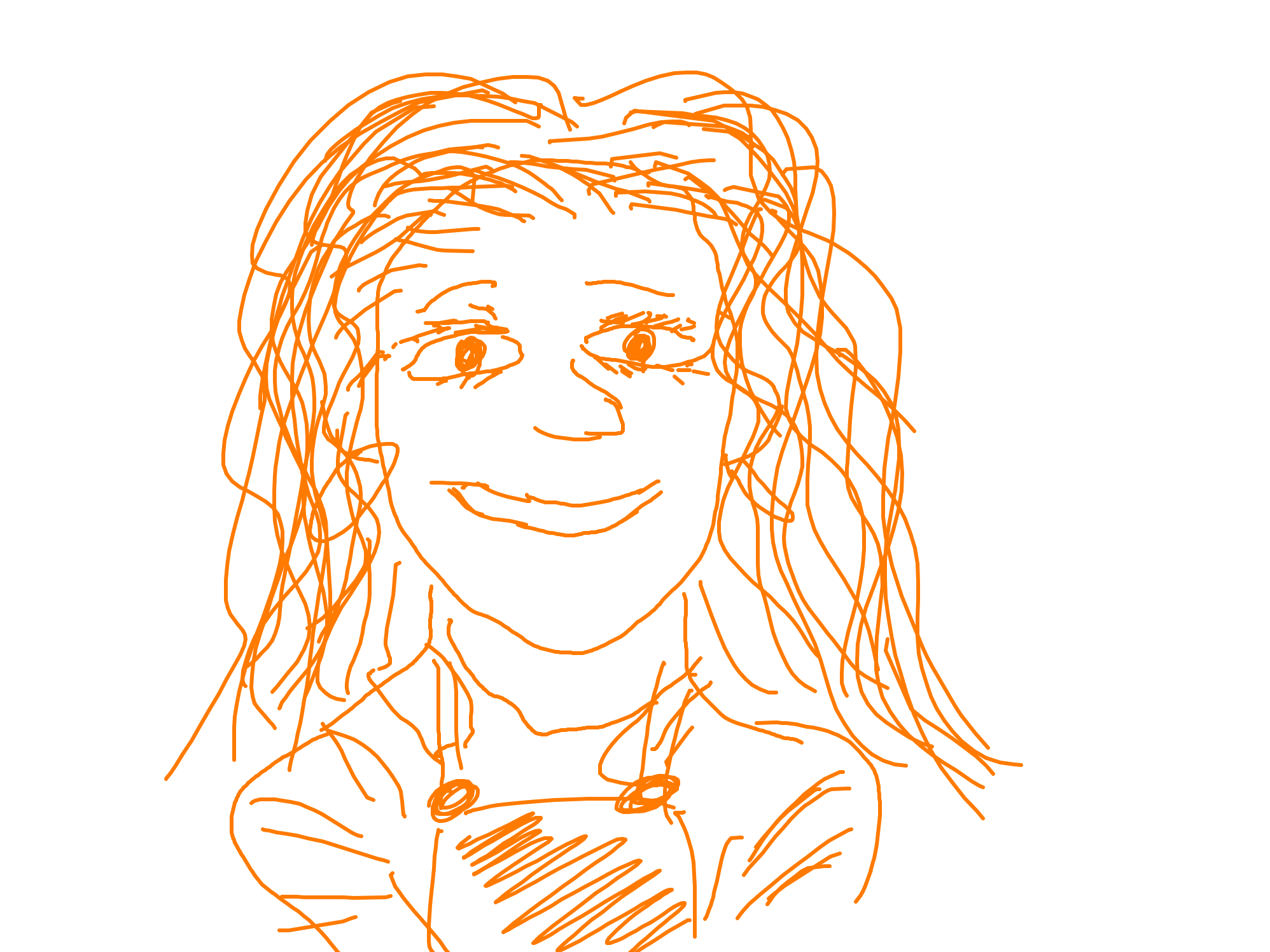 Girl With Voluminous Orange Hair by Jonesey