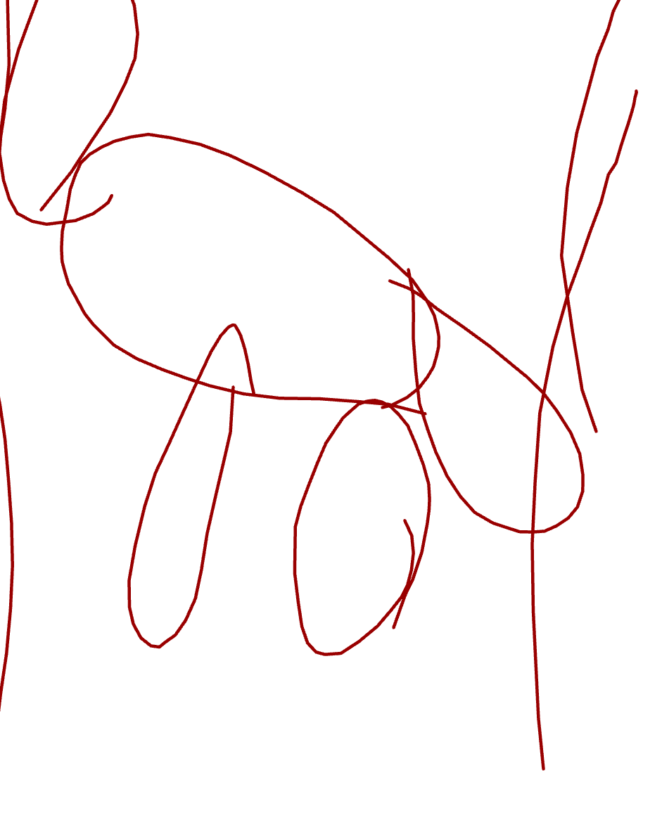 Hand with Fingers Extended, a drawing by Sadi