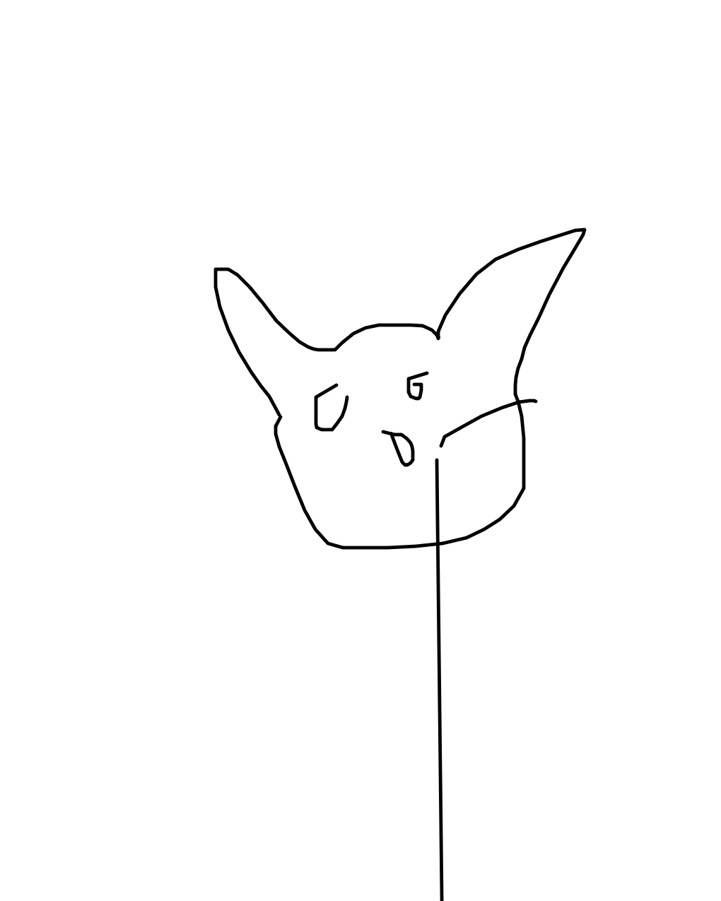 Fox Spirit, Barely Conjured, a drawing by Jess