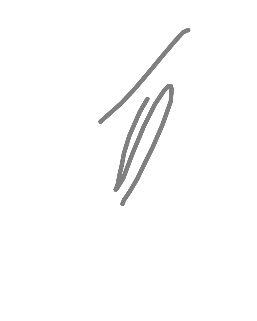 Grey Lines Falling Through Space, a drawing by ff