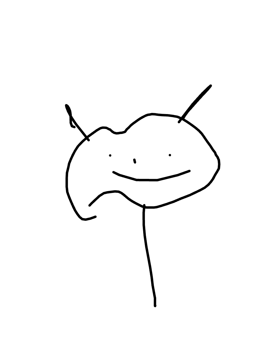 Figure With Two Antennae, a drawing by Clive Oduya