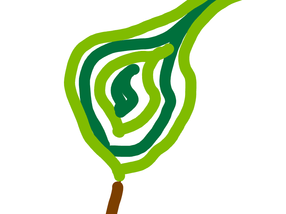 Spiral Leaf on Brown Stem by Minnie