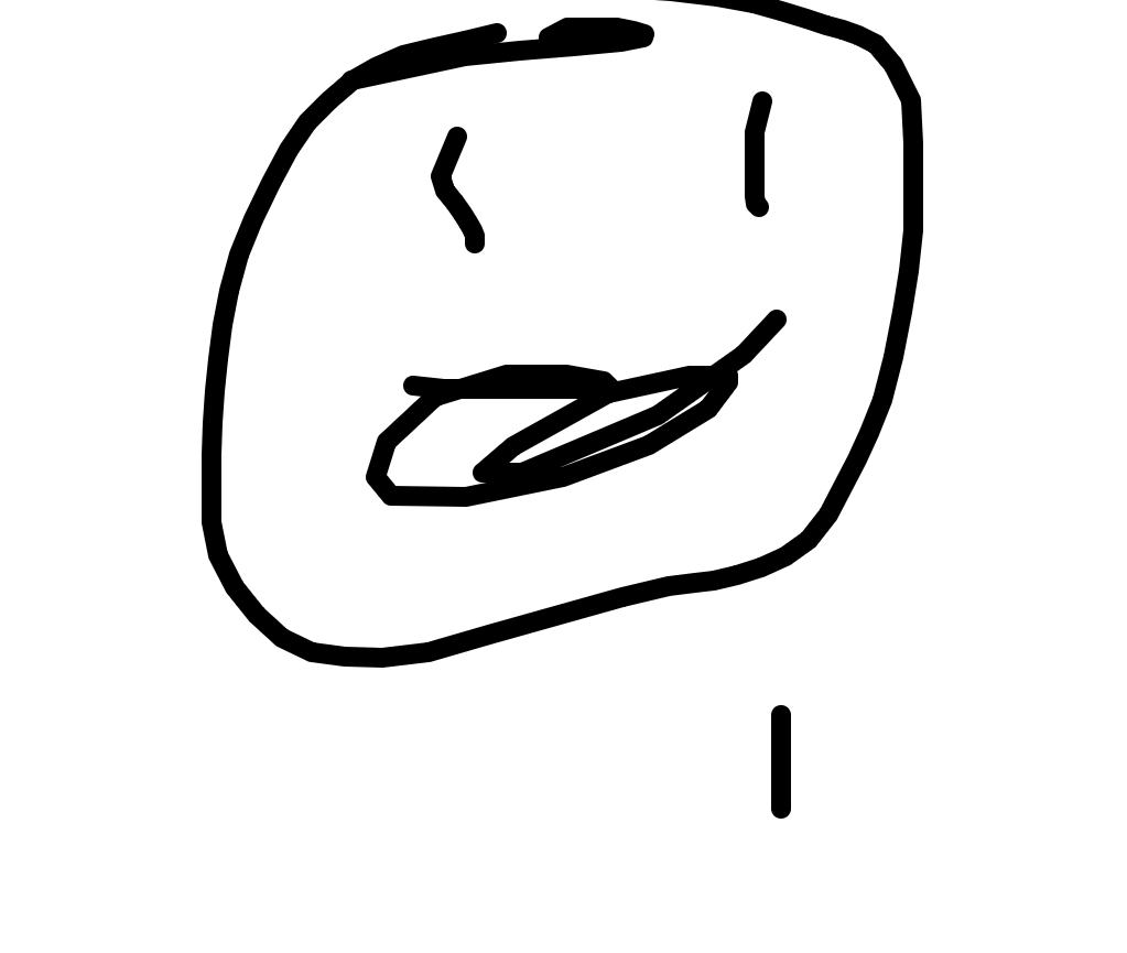 Square Head With Knowing Mouth by Trtrbhjhcc
