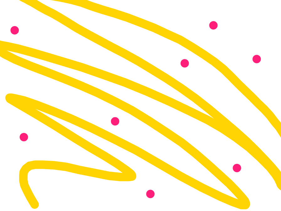 Yellow Lines Scatter Pink Confetti by Dopamina