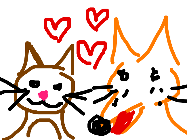 Two Cats in Ardent Communion by The Kat & Monocle