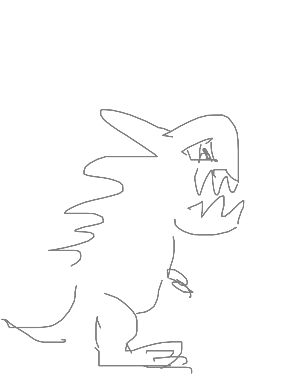 Creature Baring Its Teeth, a drawing by Unbarx