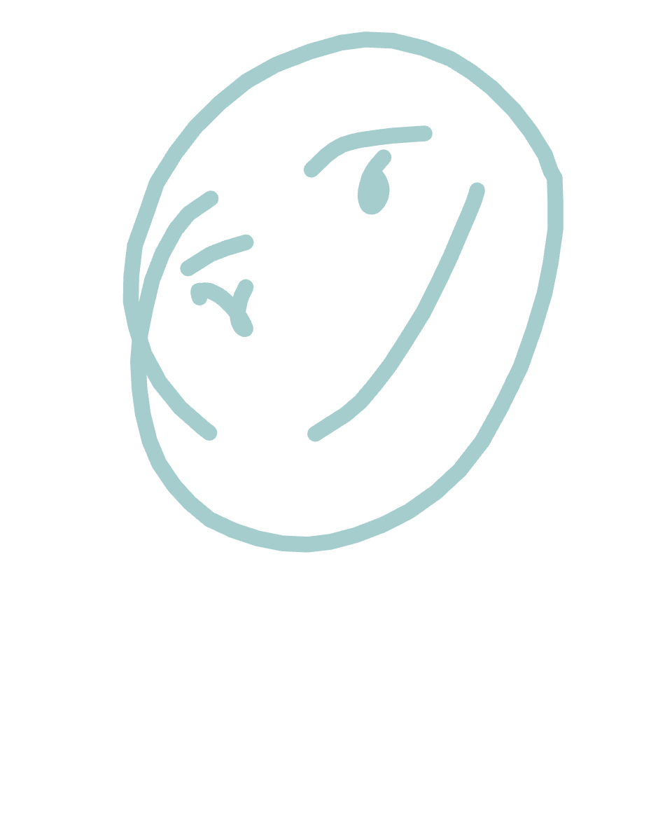 Face Turned Slightly Away, a drawing by Priya Nkosi