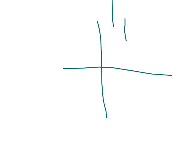 Cross and Three Verticals, a drawing by Parveen Osei