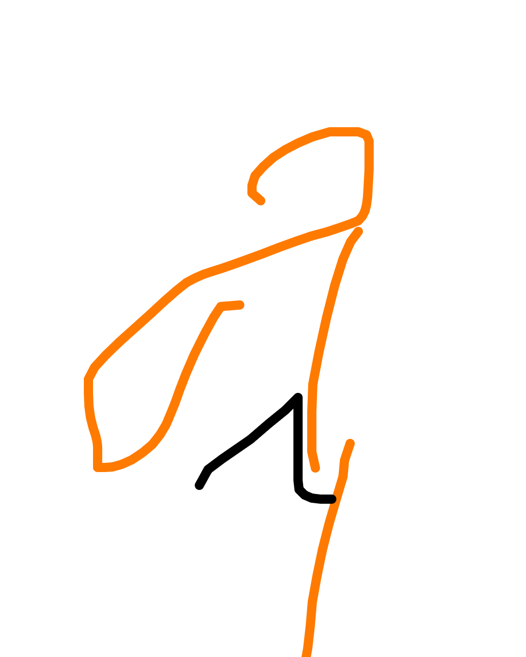 Figure Leaning Into Wind, a drawing by Tbh