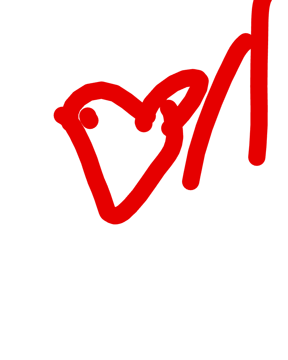 Heart With Vertical Witness, a drawing by Miriam Okafor