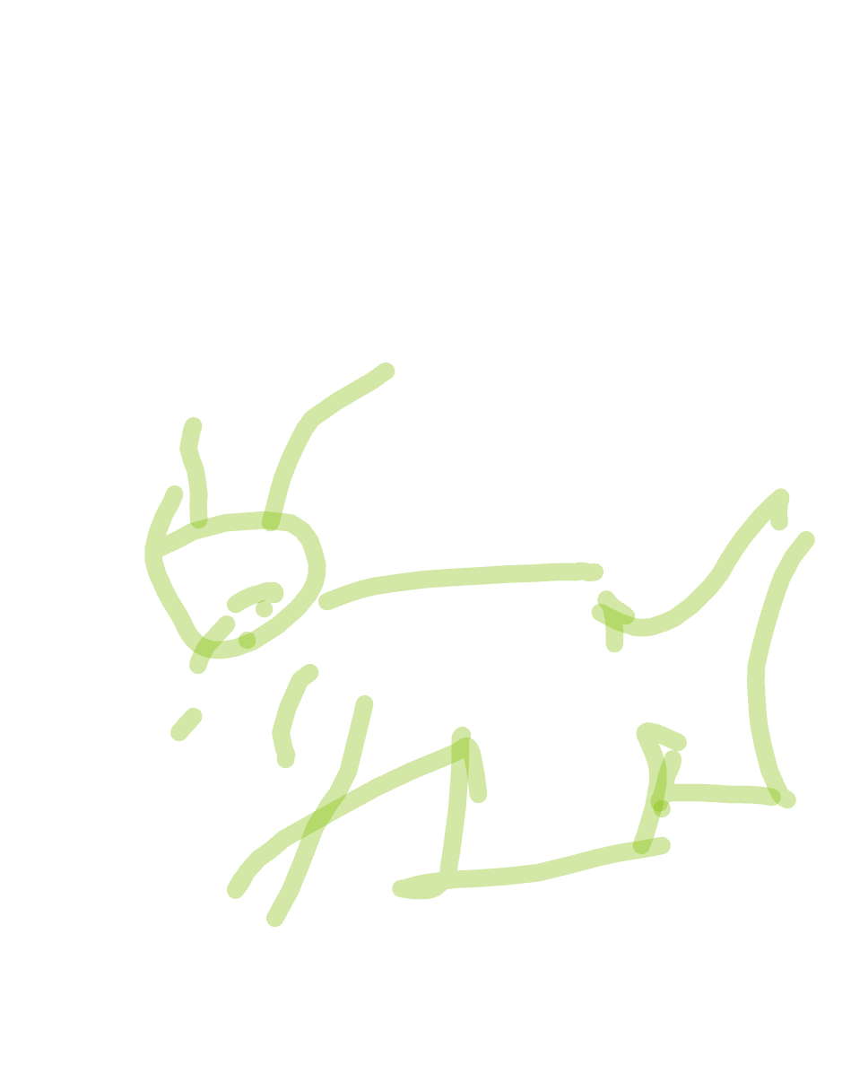 Cat Running On Four Legs, a drawing by Nkechi Albright