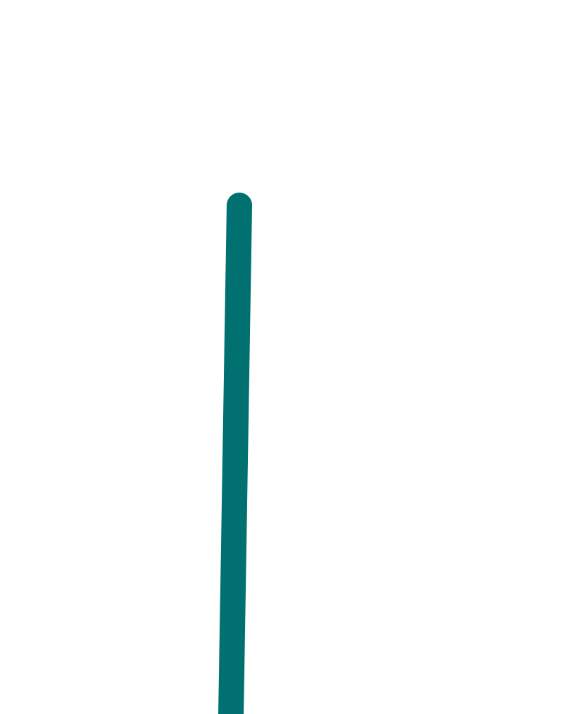 Teal Vertical, Weighted Above, a drawing by Kofi Strand