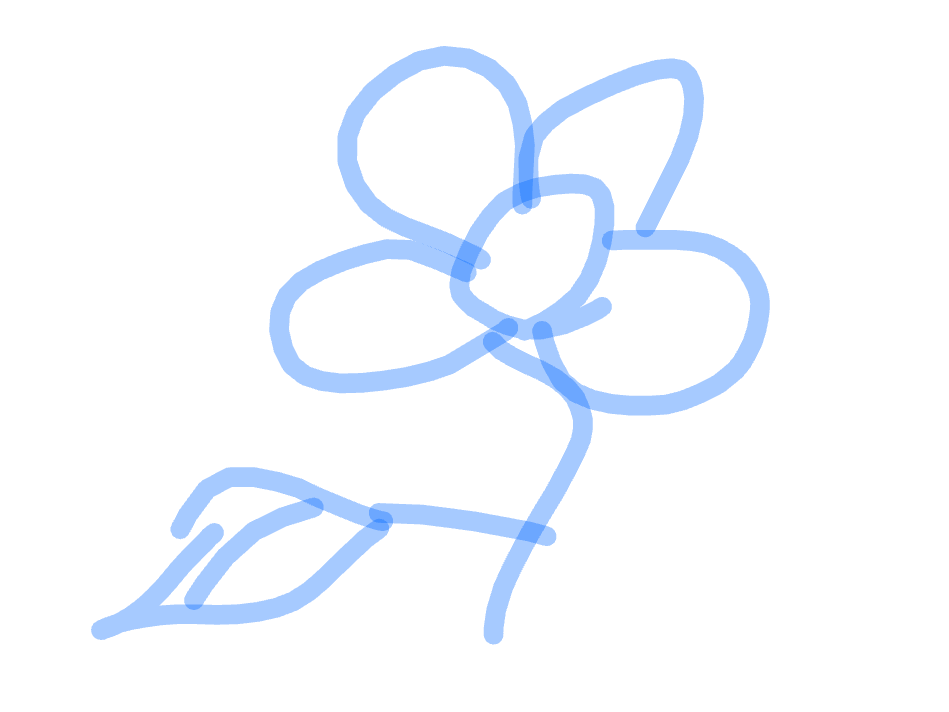 Flower With Leaf Study by Tobias Fenwick