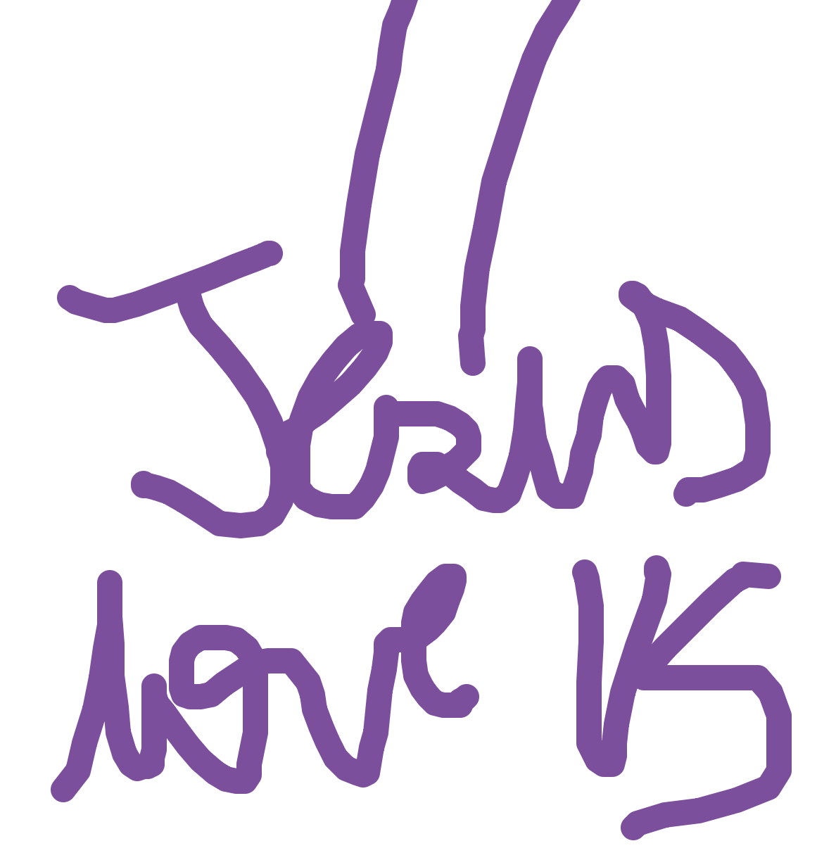 Jesus Loves Us, Declared, a drawing by Barbara Martins