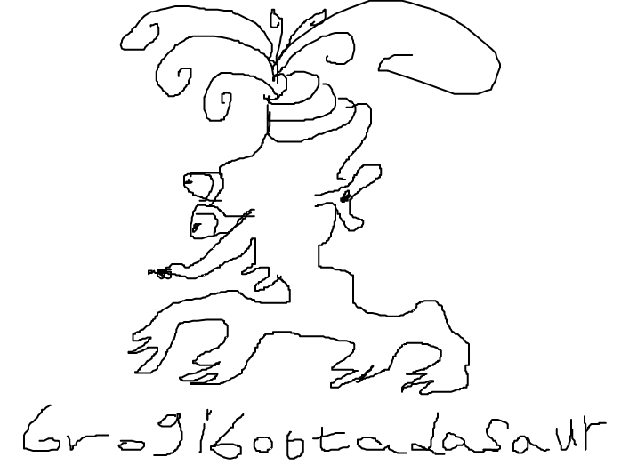 Creature With Plant Crown, a drawing by Isabelle Fong