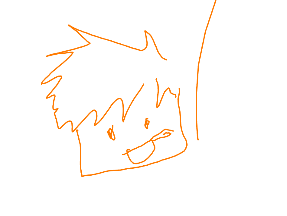 Spiky Kid Laughing Close, a drawing by Danny Osei