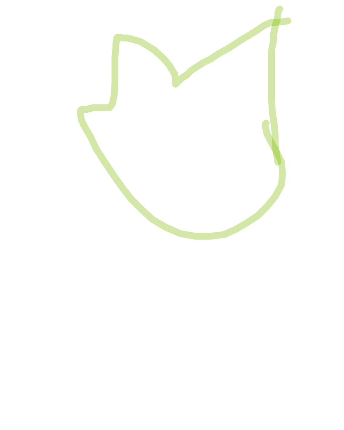 Tulip Head Turning, a drawing by Dayo Okonkwo
