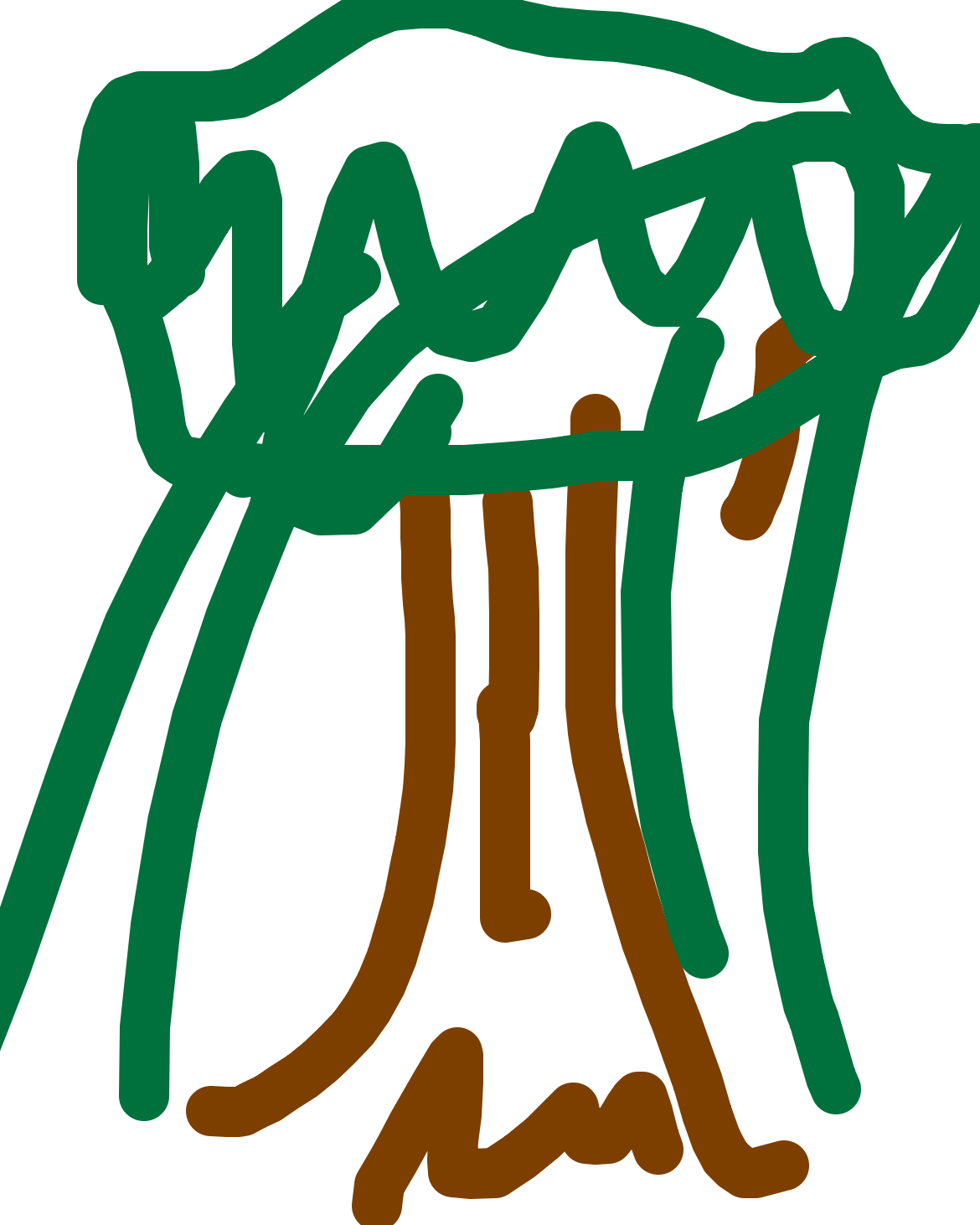 Roots Beneath Green Canopy, a drawing by Blessing Achebe
