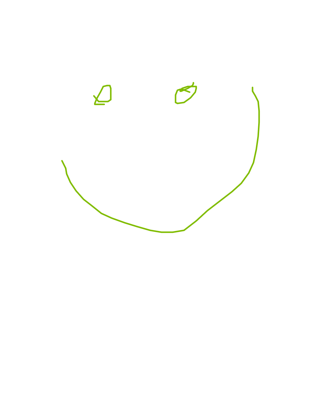 Smile With Open Eyes, a drawing by Sunita Voss