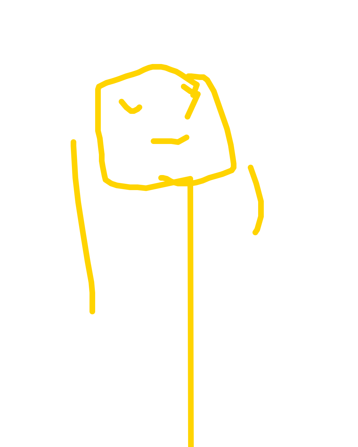 Tilted Head, Arms Raised, a drawing by Rodrigo Nkemdirim