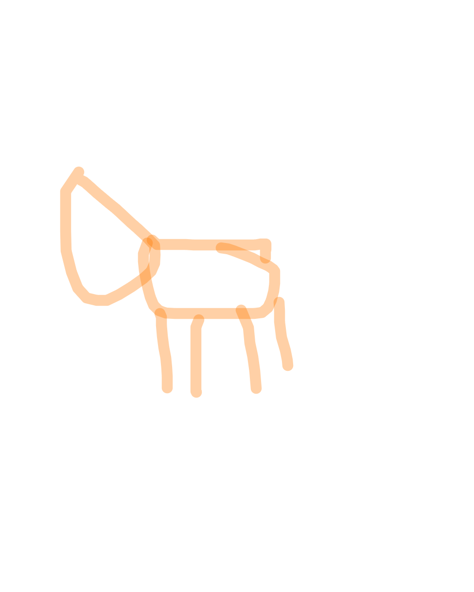 Small Animal with Four Legs, a drawing by Riri